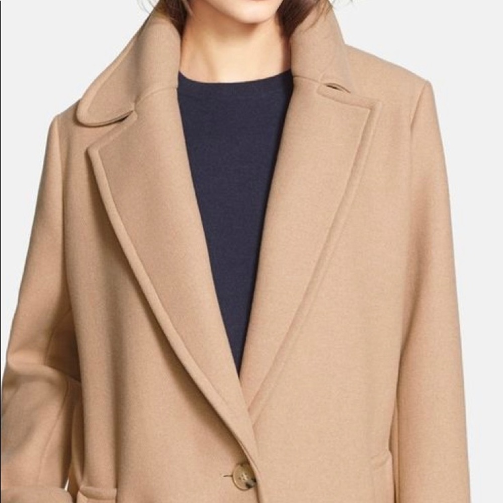 Theory Razan Wool Tan Coat